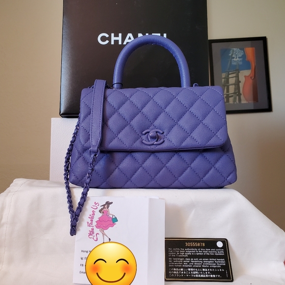 BNIB Authentic CHANEL Pearl Crush Light Purple Lambskin Square